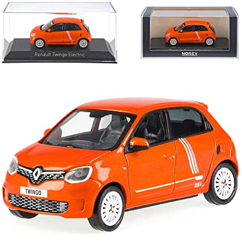 Norev Renautl Twingo Z.E. III Electric Vibes Valencia Orange 5 Türer 3. Generation Ab 2014 Version Ab Facelift 2020 1/43 Modell Auto von Norev B-M-W