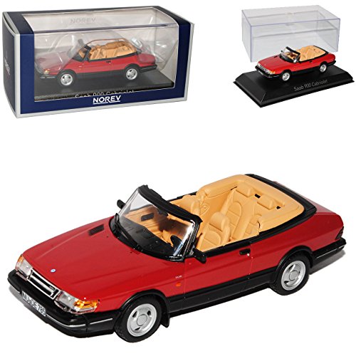 Norev Saab 900 Turbo 16 Rot Cabrio 1992 Generation 1978-1994 1/43 Modell Auto von Norev B-M-W