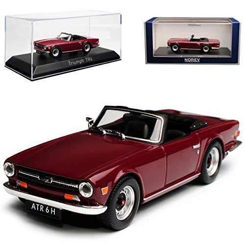 Norev Triumph TR6 Cabrio Dunkel Rot 1968-1976 1/43 Modell Auto mit individiuellem Wunschkennzeichen von Norev B-M-W