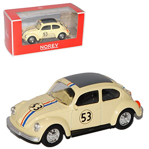 Norev Volkwagen Käfer 1303 1973 Herbie Nr 53 1/64 Modell Auto mit individiuellem Wunschkennzeichen von Norev B-M-W