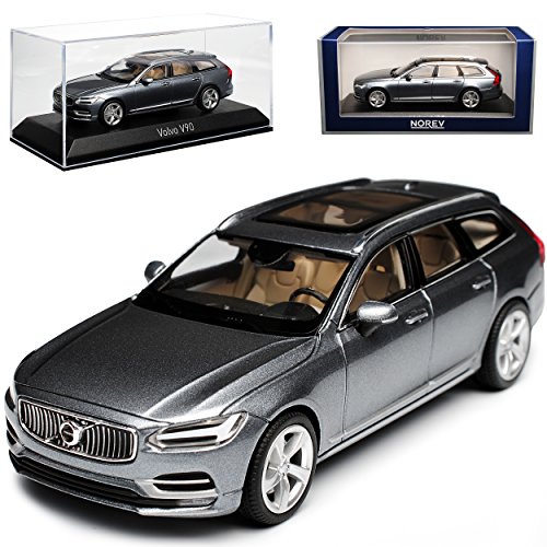 Norev Volvo V90 Kombi Osmium Grau Ab 2016 1/43 Modell Auto mit individiuellem Wunschkennzeichen von Norev B-M-W