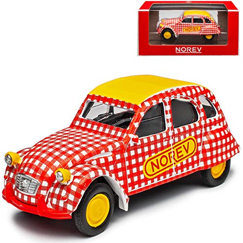 Citroen 2cv 6 Special Rot Gelb Weiss 1949-1990 1/64 Norev Modell Auto von Norev Citroen