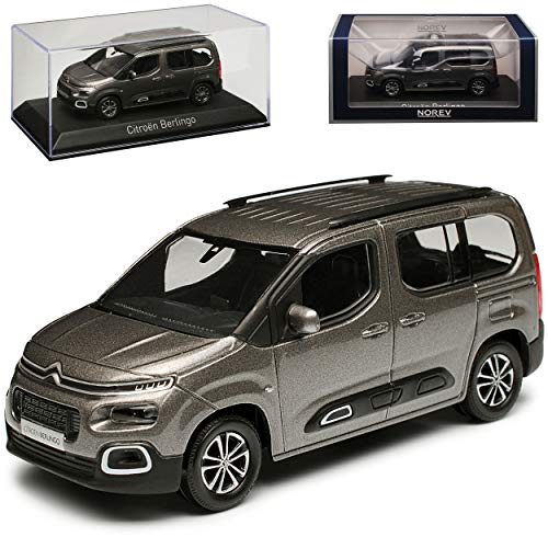 Citroen Berlingo III Platinum Grau 3. Generation Ab 2018 1/43 Norev Modell Auto mit individiuellem Wunschkennzeichen von Norev Citroen