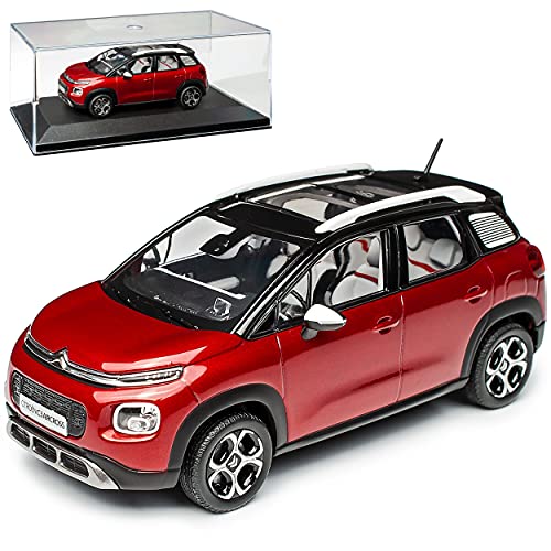 Citroen C3 Aircross Dunkel Rot Metallic mit Dach in Schwarz 2. Generation Ab 2017 1/43 Norev Modell Auto mit individiuellem Wunschkennzeichen von Norev Citroen