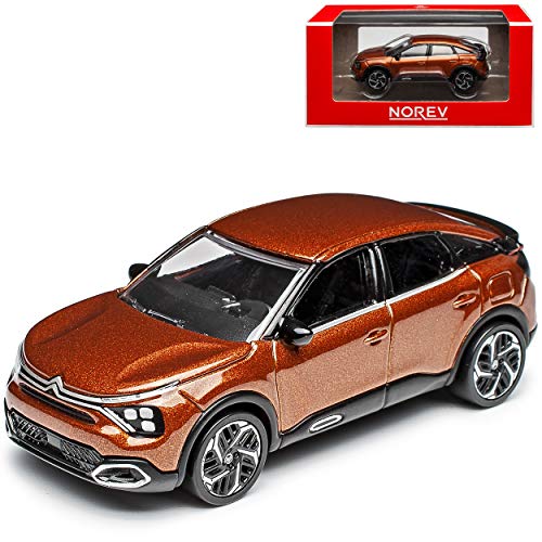 Citroen C4 Orange 3. Generation Ab 2020 1/64 Norev Modell Auto mit individiuellem Wunschkennzeichen von Norev Citroen