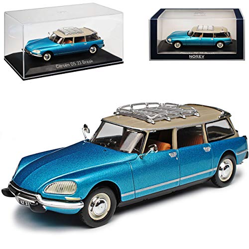 Citroen DS23 Kombi Break Blau mit Dachträger 1972-1975 1/43 Norev Modell Auto mit individiuellem Wunschkennzeichen von Norev Citroen