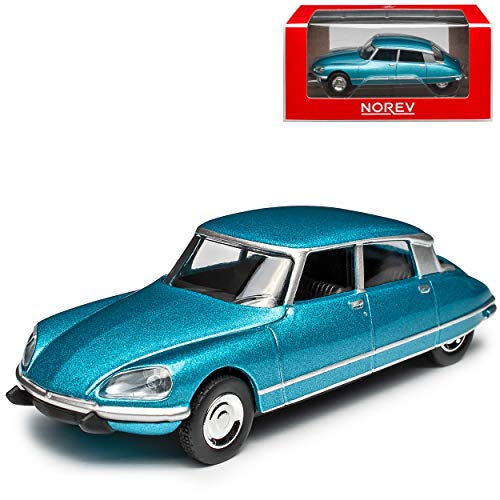 Citroen DS23 Pallas Limousine Blau Metallic 1972-1975 1/64 Norev Modell Auto mit individiuellem Wunschkennzeichen von Norev Citroen