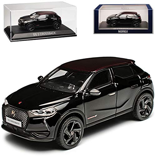 Citroen DS3 Crossback La Premiere Edition Schwarz mit dunkel rotem Dach Ab 2018 1/43 Norev Modell Auto mit individiuellem Wunschkennzeichen von Norev Citroen