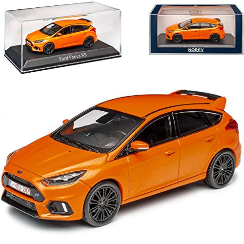 Ford Focus RS Orange 5 Türer 3. Generation 2010-2018 Version ab Facelift 2015 1/43 Norev Modell Auto von Norev Ford