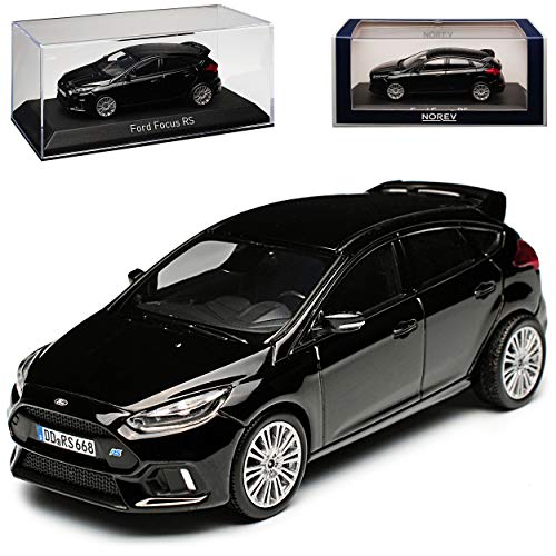 Ford Focus RS Schwarz 5 Türer 3. Generation Ab 2010 Ab Facelift 2015 1/43 Norev Modell Auto mit individiuellem Wunschkennzeichen von Norev Ford