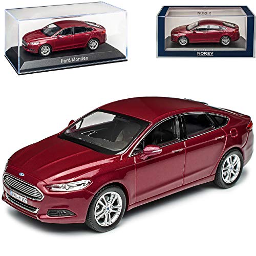 Ford Mondeo MKV Limousine Dunkel Rot Metallic 5. Generation Ab 2013 1/43 Norev Modell Auto mit individiuellem Wunschkennzeichen von Norev Ford