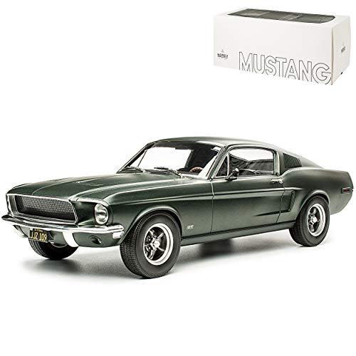 Ford Mustang I 2. Generation Coupe Fastback Satin Matt Grün Metallic 1967-1968 1/12 Norev Modell Auto von Norev Ford