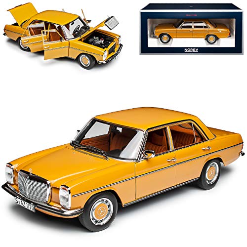 Mercedes-Benz 200 /8 Strich Acht Limousine Sahara Gelb W114 W115 Modell 1967-1976 Version 2. Serie 1973-1976 1/18 Norev Modell Auto von Norev Mercedes-Benz