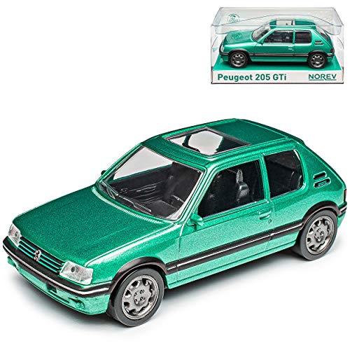 Peugeot 205 G-T-I Grün Metallic 1983-1998 1/43 Norev Modell Auto mit individiuellem Wunschkennzeichen von Norev Peugeot