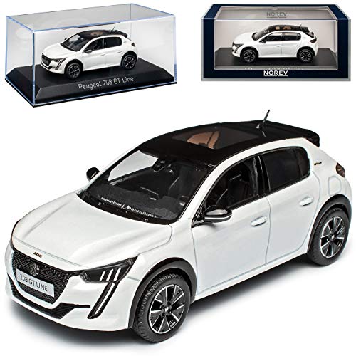 Peugeot 208 II GT Line Weiss 2. Generation Ab 2019 1/43 Norev Modell Auto von Norev Peugeot