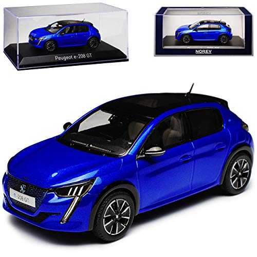 Peugeot 208 e-208 II GT Line Blau 2. Generation Ab 2019 1/43 Norev Modell Auto von Norev Peugeot