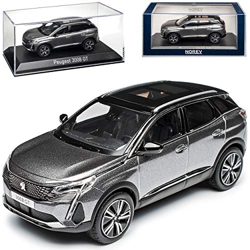 Peugeot 3008 GT Platinum Grau 2. Generation Modell Ab 2016 Version Ab Facelift 2020 1/43 Norev Modell Auto von Norev Peugeot