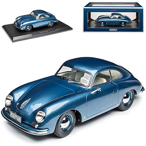 Porsche 356 Urmodell Coupe Blau Grau 1948-1955 1/18 Norev Modell Auto mit individiuellem Wunschkennzeichen von Norev Porsche