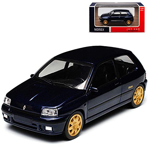 Renautl Clio Williams I 1. Generation 3 Türer Blau 1990-1998 Jet Car 1/43 Norev Modell Auto mit individiuellem Wunschkennzeichen von Norev Renault