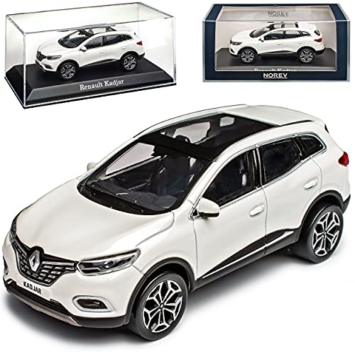 Renautl Kadjar Pearl Weiss Metallic Modell Ab 2015 Version Ab Facelift 2019 1/43 Norev Modell Auto mit individiuellem Wunschkennzeichen von Norev Renault