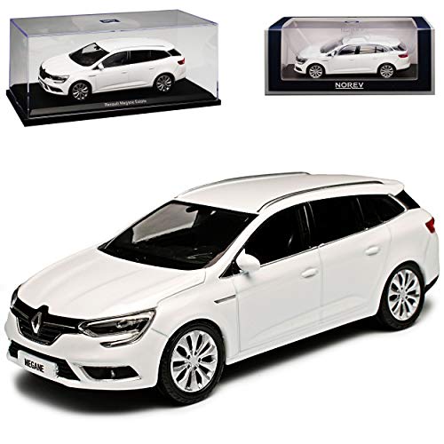 Renautl Megane IV Weiss Kombi 4. Generation Ab 2015 1/43 Norev Modell Auto mit individiuellem Wunschkennzeichen von Norev Renault