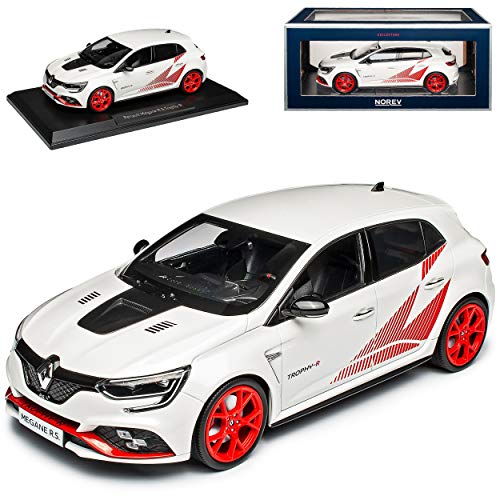 Renautl Megane RS Trophy-R IV Weiss mit Rot 5 Türer Ab 2017 4. Generation Ab 2015 1/18 Norev Modell Auto von Norev Renault