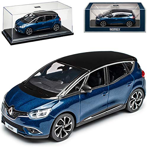 Renautl Megane Scenic 4. Generation Cosmos Blau mit Schwarz Ab 2016 1/43 Norev Modell Auto mit individiuellem Wunschkennzeichen von Norev Renault