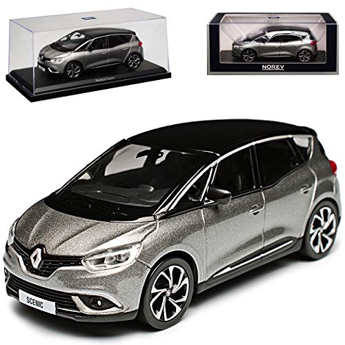 Renautl Megane Scenic 4. Generation Grau mit Schwarz Ab 2016 1/43 Norev Modell Auto mit individiuellem Wunschkennzeichen von Norev Renault