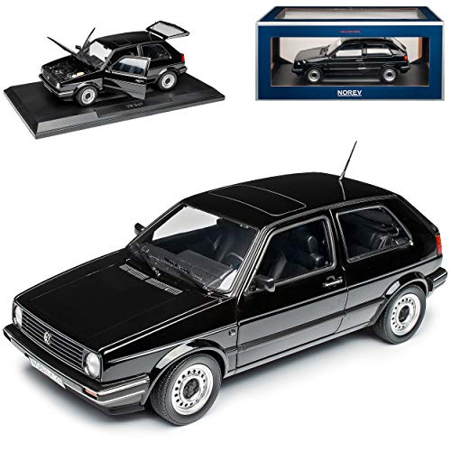 Volkwagen Golf II CL Schwarz 1983-1992 1/18 Norev Modell Auto mit individiuellem Wunschkennzeichen von Norev VW