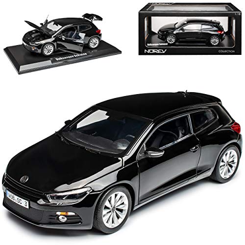 Volkwagen Scirocco Coupe Schwarz Ab 2008 3. Generation 1/18 Norev Modell Auto mit individiuellem Wunschkennzeichen von Norev VW