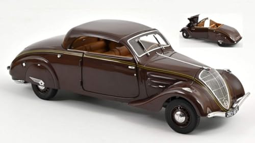 Modell in Maßstab Norev kompatibel mit Peugeot 402 ECLIPSE 1937 CHOCOLATE 1:18 Modell SCALE NV184873 241220 von Norev