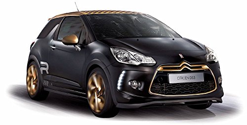 Norev 1: 43 Maßstab Citroen DS3 Racing 5.113 cm Modell Auto (matt schwarz/Gold) von Norev