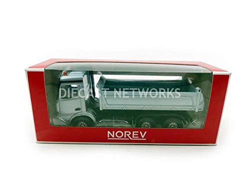 Norev Arocs-Grey Modellauto Mercedes-Benz Actros Benne-Maßstab 1:64, 310900, grau von Norev