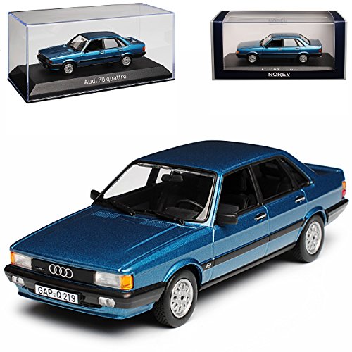 Norev A*U*D*I 80 B2 Limousine Blau 2. Generation 1978-1986 1/43 Modell Auto von Norev