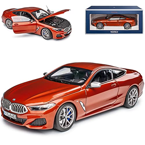 Norev B-M-W 8er 850i G15 Coupe Orange Ab 2018 1/18 Modell Auto mit individiuellem Wunschkennzeichen von Norev B-M-W