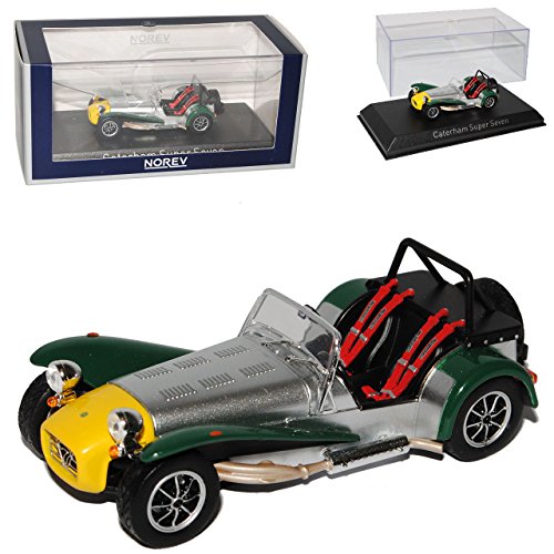 Norev Caterham Super Seven 1983 Silber Grün 1/43 Modell Auto von Norev