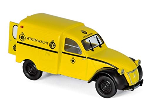 Norev- Citroen 2CV AZU 1959-'Wegenwacht' Miniatur-Fahrzeug im Maßstab 1:43, gelb von Norev