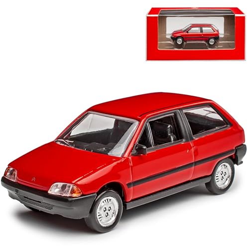 Norev Citroen AX 3 Türer Rot 1986-1998 1/64 Modell Auto von Norev