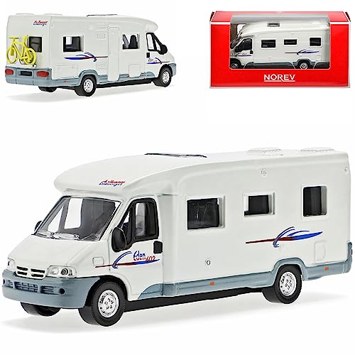 Norev Citroen Jumper Wohnwagen Camping Weiss Baugleich FIAT Ducato Peugeot Boxer 1994-2006 1/64 Modell Auto mit individiuellem Wunschkennzeichen von Norev B-M-W