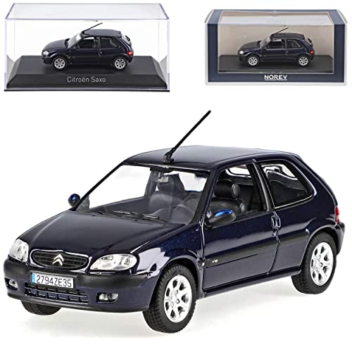 Norev Citroen Saxo VTS Dunkel Blau Fast Schwarz 1996-2004 1/43 Modell Auto von Norev