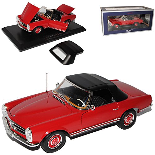 Norev Mercedes-B 280SL Pagode Roadster Rot W113 1963-1971 1/18 Modell Auto von Norev B-M-W