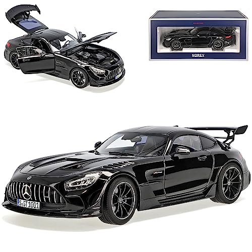 Norev Mercedes-Benz AMG GT Black Series Schwarz Modell 2014-2021 Version 2021 1/18 Modell Auto mit individiuellem Wunschkennzeichen von Norev