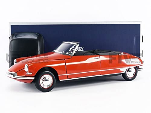 Norev NV181599 1:18 Citroën DS 19 Cabriolet 1961-Corail Red Citroen Sammelmodell, Multi von Norev