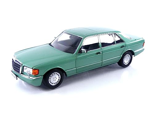 Norev NV183469 1:18 Mercedes-Benz 560 SEL 1991 Light Green Metallic Collectable Model, Multi von Norev