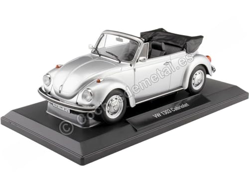 Norev NV188530 1:18 VW 1303 Cabriolet 1973 Silber Volkswagen Sammlerstück Modell, Multi von Norev