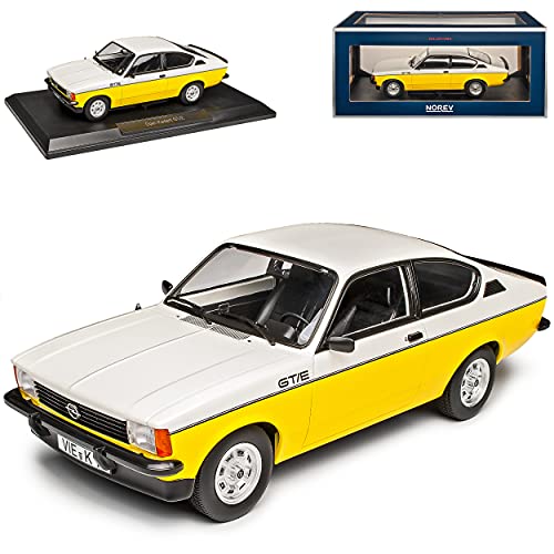 Norev Opel Kadett C GT/E Coupe Weiss Gelb 1973-1979 1/18 Modell Auto mit individiuellem Wunschkennzeichen von Norev B-M-W