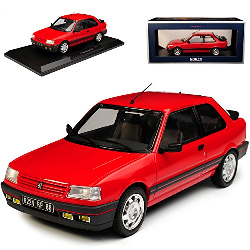 Norev Peugeot 309 GTI Rot 3 Türer 1985-1993 1/18 Modell Auto mit individiuellem Wunschkennzeichen von Norev B-M-W