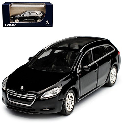 Norev Peugeot 508 SW Sportwagon Kombi Schwarz Ab 2010 1/64 Modell Auto mit individiuellem Wunschkennzeichen von Norev B-M-W