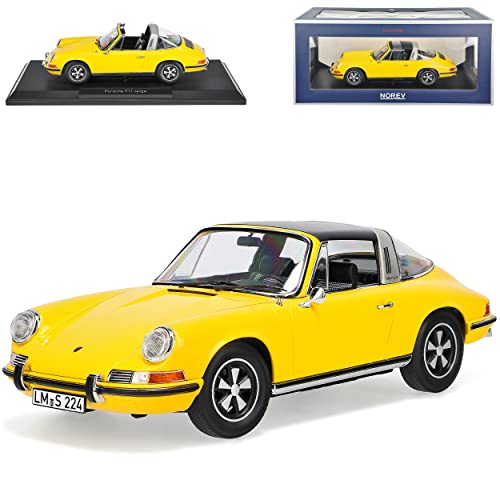 Norev Porsche 911 E Urmodell Targa Cabrio Gelb 1963-1973 1/18 Modell Auto von Norev B-M-W