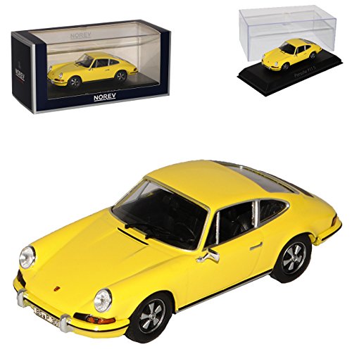 Norev Porsche 911 S 2.4 Urmodell Coupe Gelb 1963-1973 1/43 Modell Auto von Norev